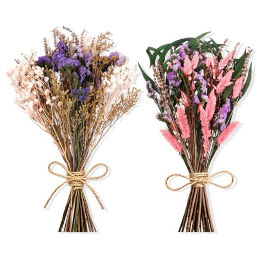 Baby Breath Dried - 2 Pack Large Dried Flower Bouquets