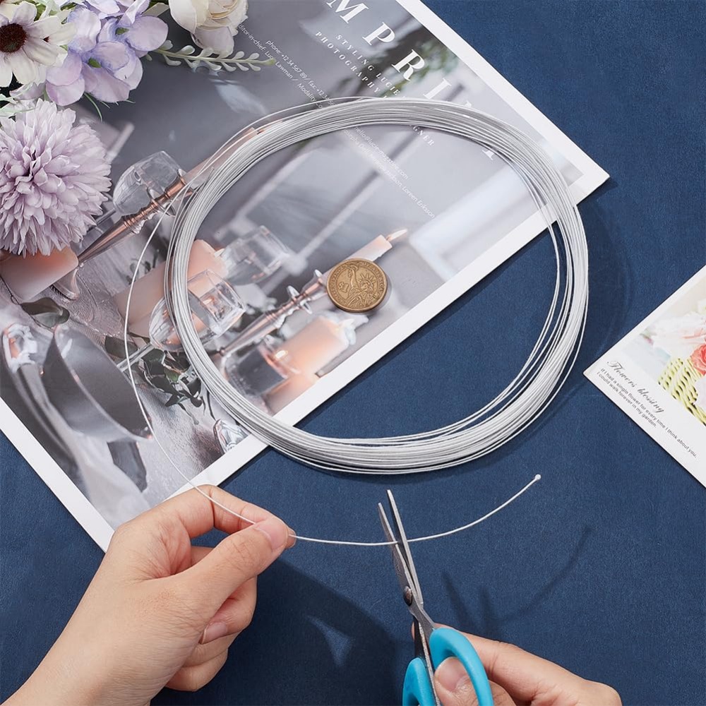 21.8 Yards White Floral Wires  - مراجعة Wire Stem Florist وسعره