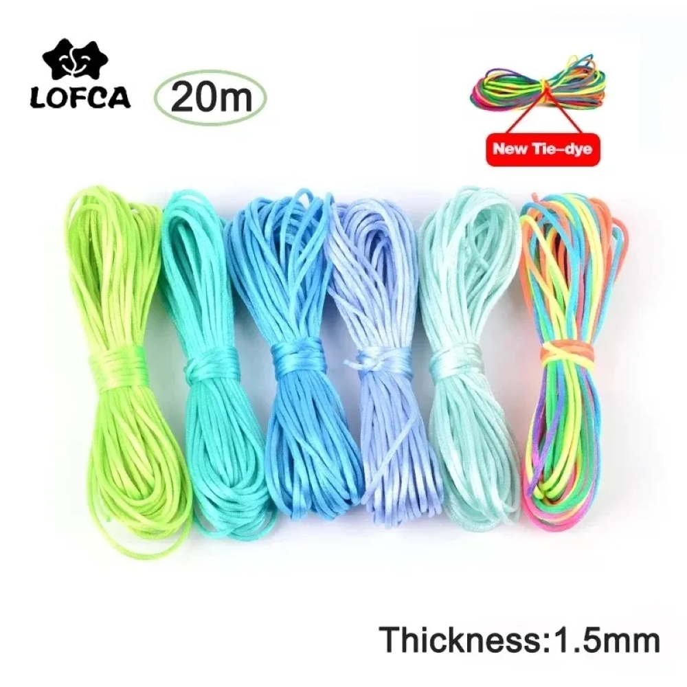 20m/lot DIY Nylon Cords 1.5mm  - مراجعة Ribbon Wired Satin وسعره