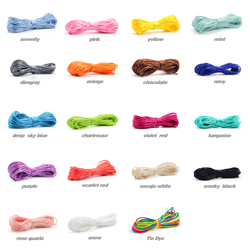 20m/lot DIY Nylon Cords 1.5mm  - مراجعة Ribbon Wired Satin وسعره