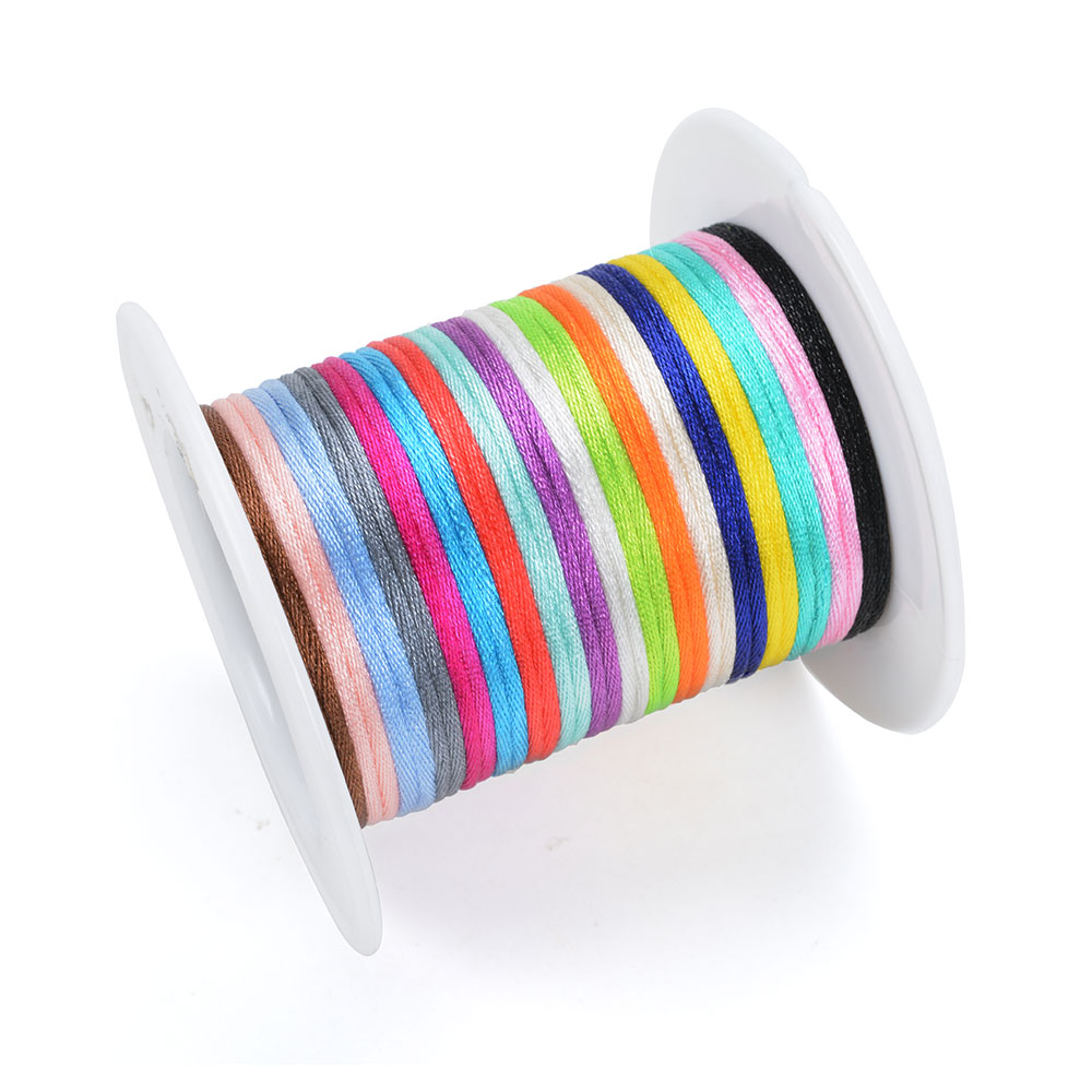 20m/lot DIY Nylon Cords 1.5mm  - مراجعة Ribbon Wired Satin وسعره