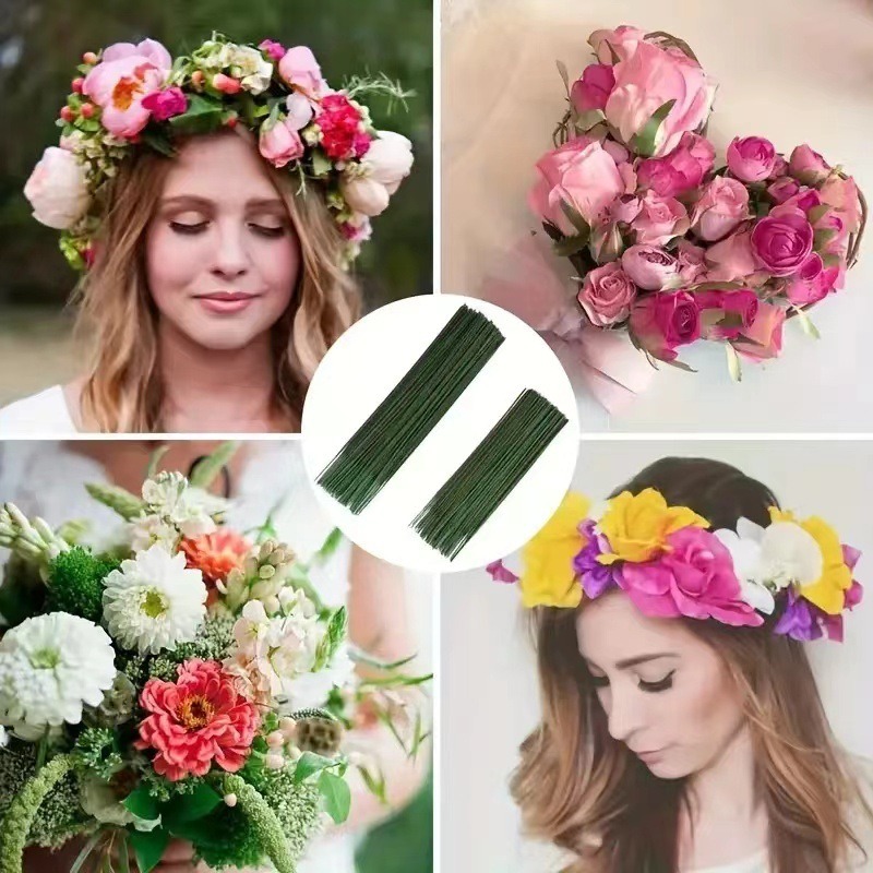 100 Pieces Floral Stem,Artific - مراجعة Wire Stem Florist وسعره