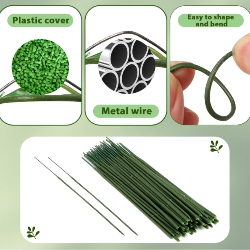 100 Pieces Floral Stem,Artific - مراجعة Wire Stem Florist وسعره