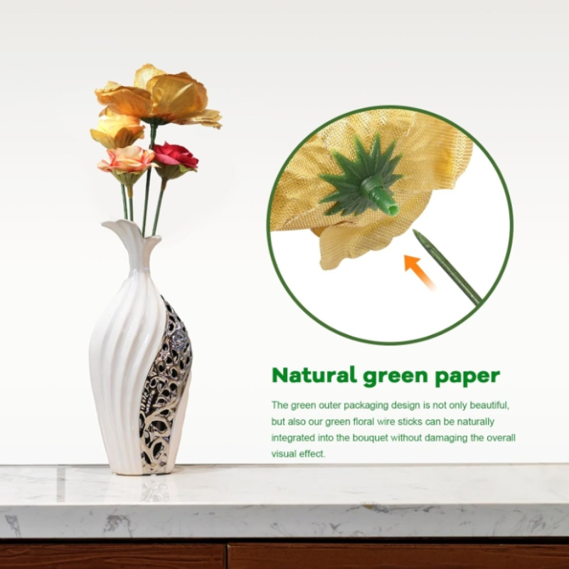 100 Pieces Floral Stem,Artific - مراجعة Wire Stem Florist وسعره