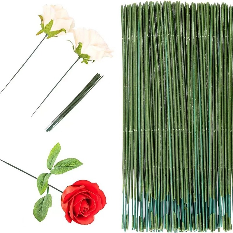 100 Pieces Floral Stem,Artific - مراجعة Wire Stem Florist وسعره