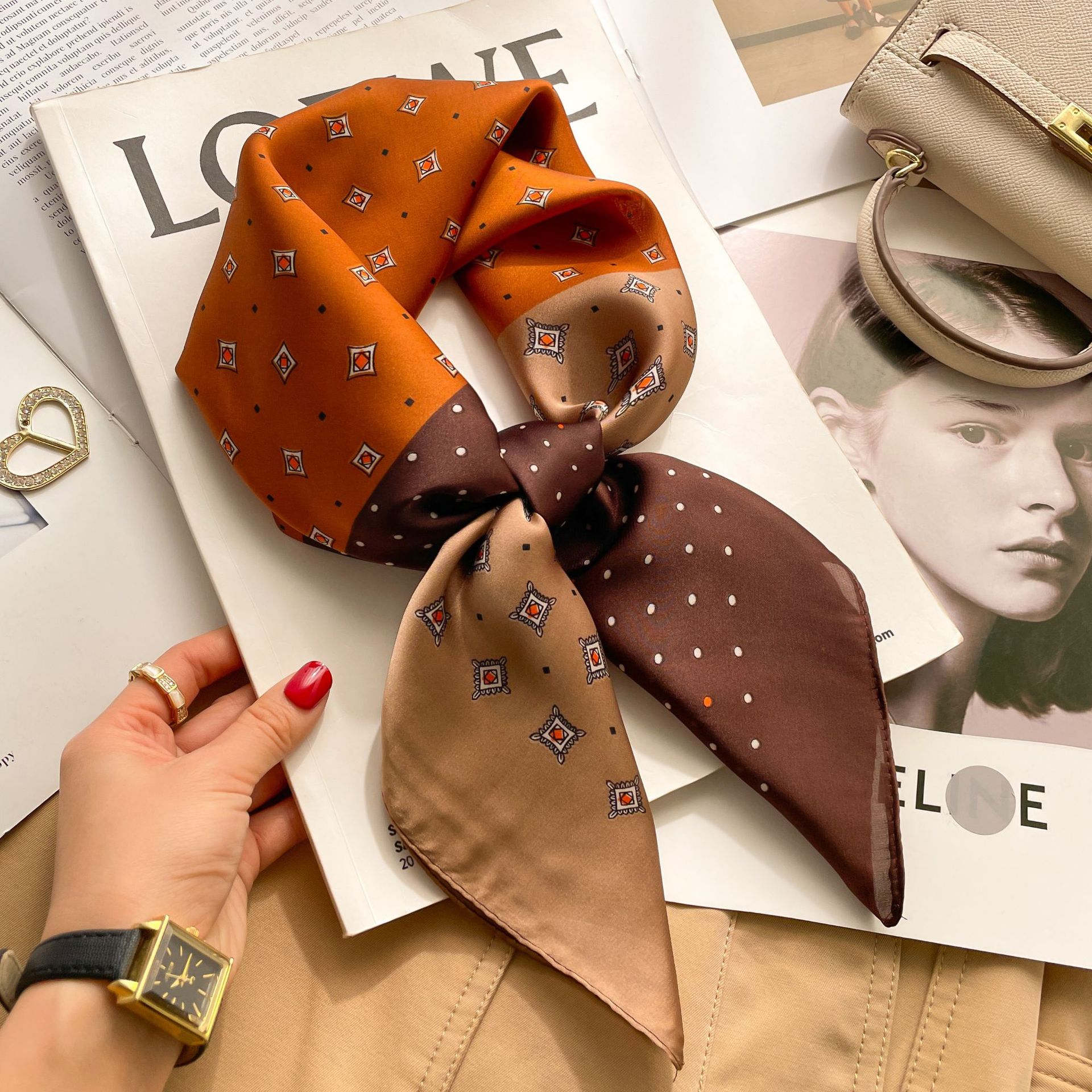 2025 Luxury Fashion Print 70*7 - مراجعة Ribbon Wired Satin وسعره