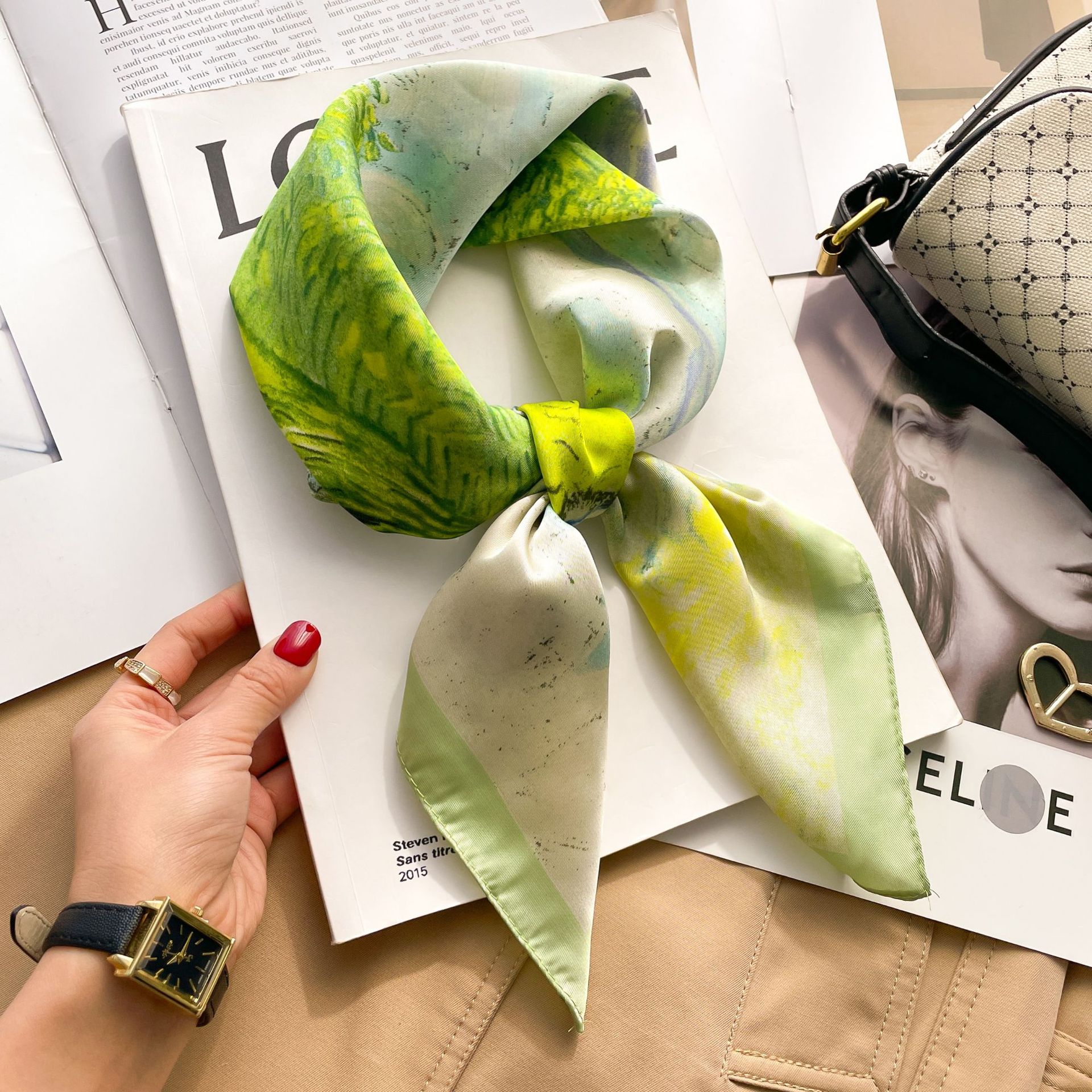 2025 Luxury Fashion Print 70*7 - مراجعة Ribbon Wired Satin وسعره