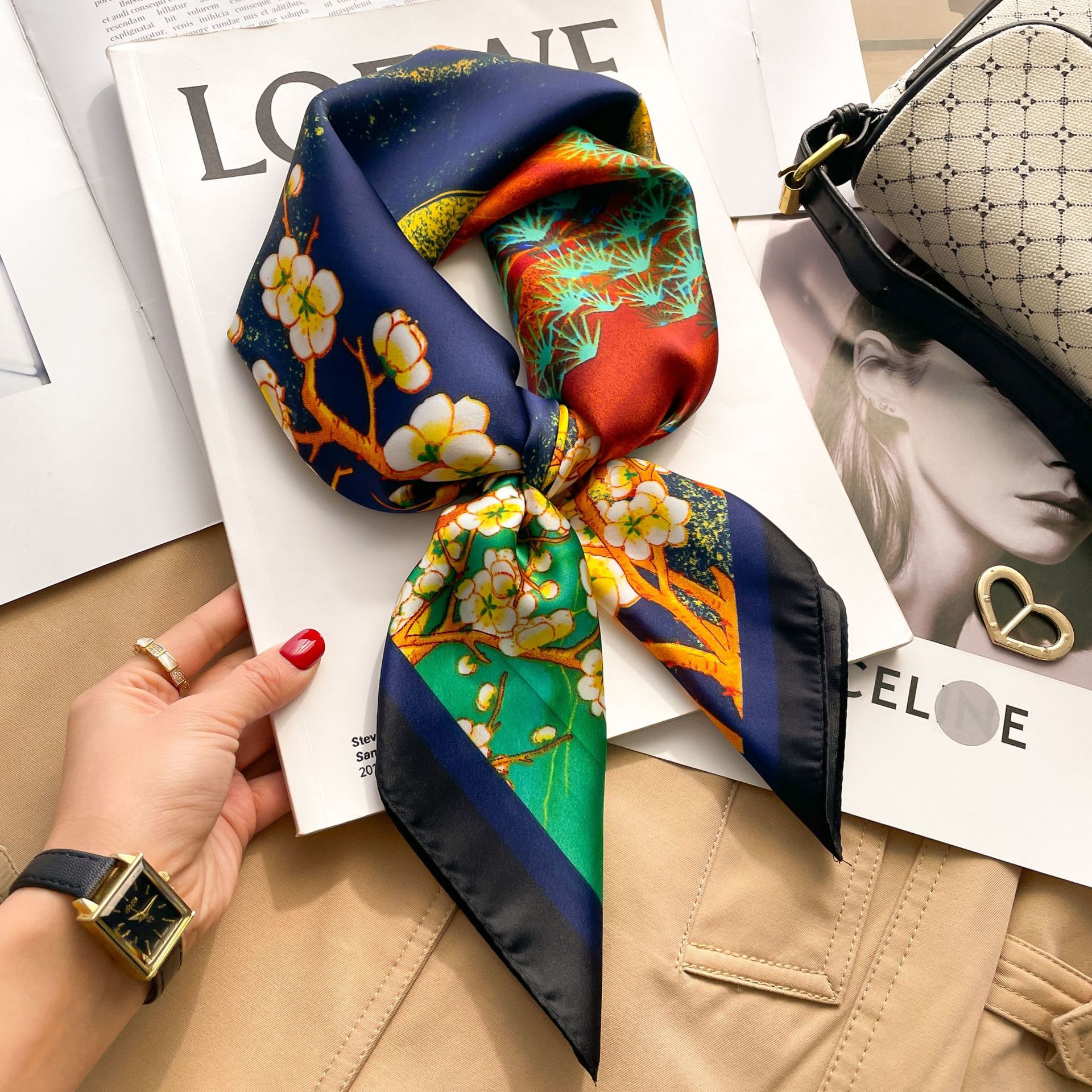 2025 Luxury Fashion Print 70*7 - مراجعة Ribbon Wired Satin وسعره