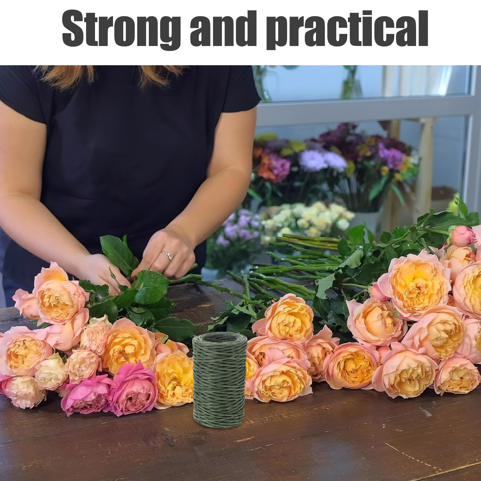 2 Rolls Paper Covered Florist  - مراجعة Wire Stem Florist وسعره
