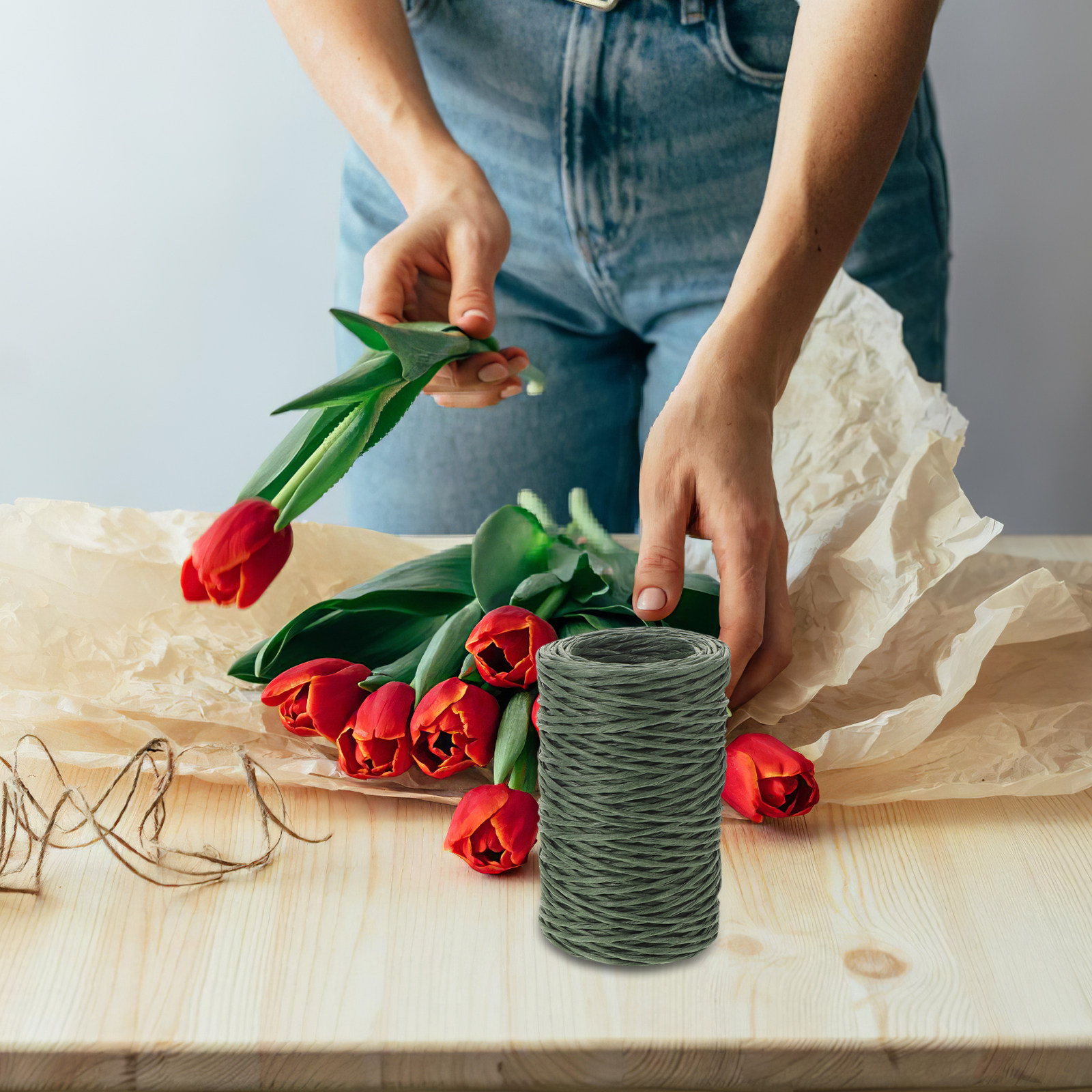 2 Rolls Paper Covered Florist  - مراجعة Wire Stem Florist وسعره