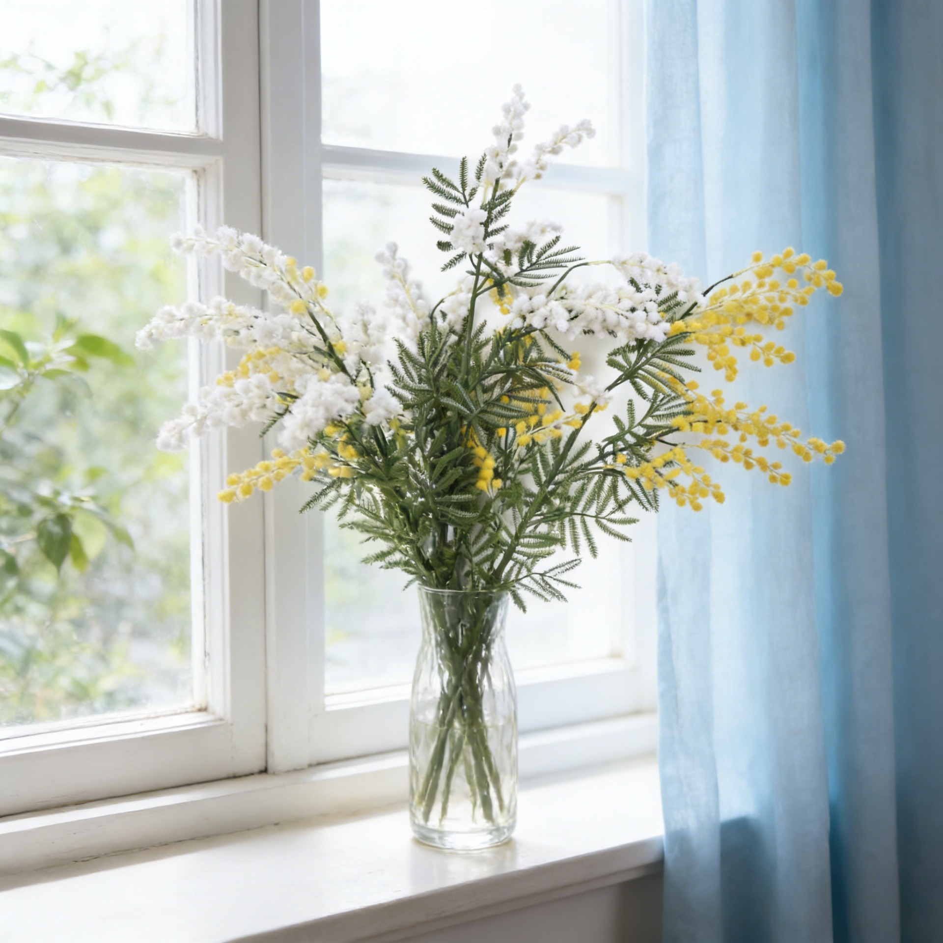 33.5 Inch Artificial Mimosa Br - مراجعة Florist Supp وسعره