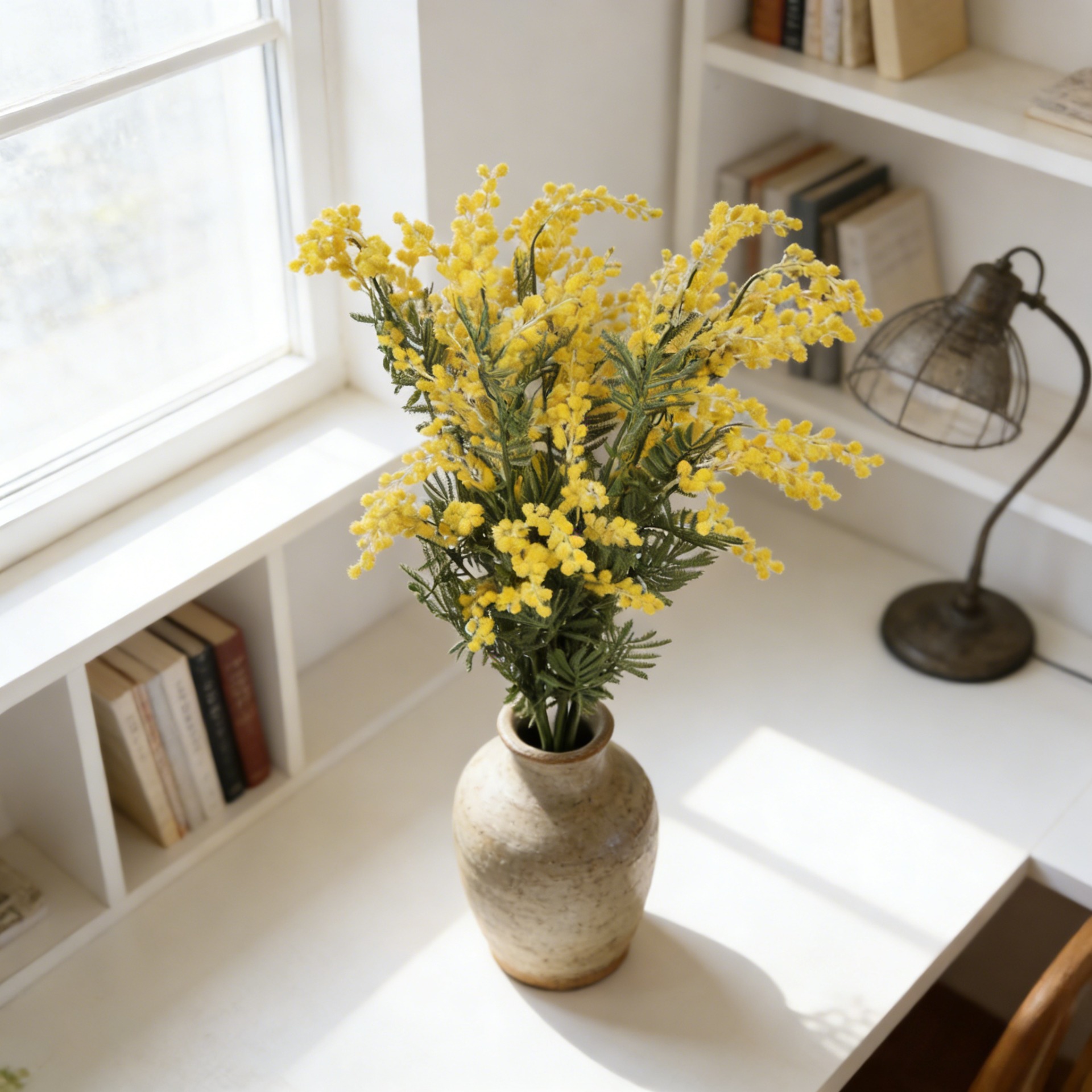 33.5 Inch Artificial Mimosa Br - مراجعة Florist Supp وسعره