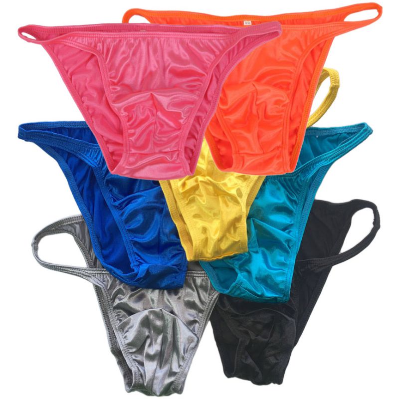 Mens G377Y String Bikini Posin - مراجعة Ribbon Wired Satin وسعره