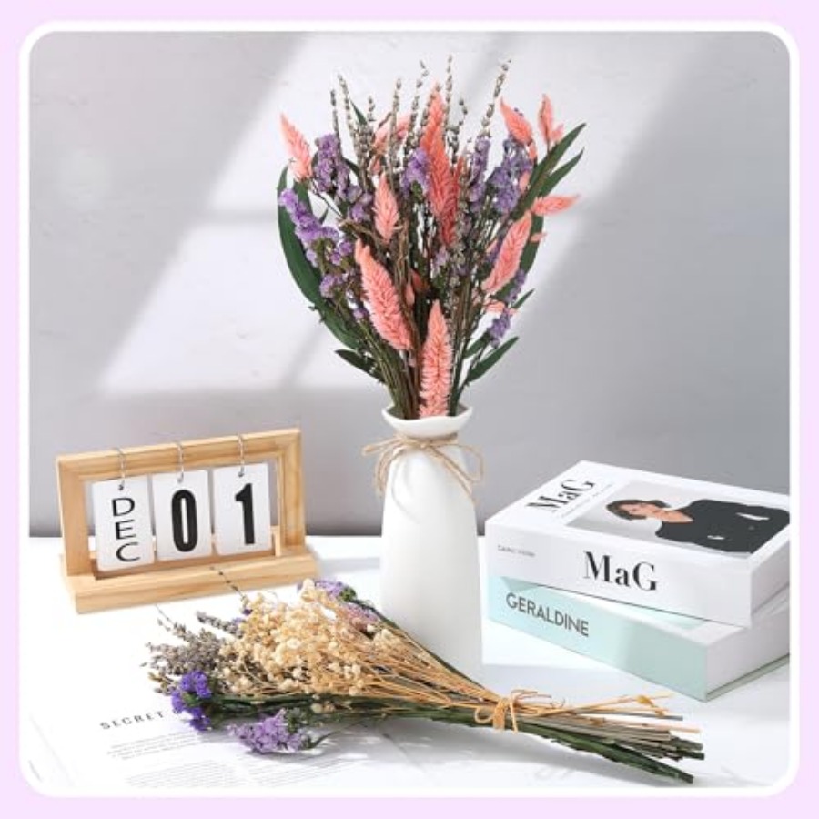 2 Pack Large Dried Flower Bouq - مراجعة Baby Breath Dried وسعره