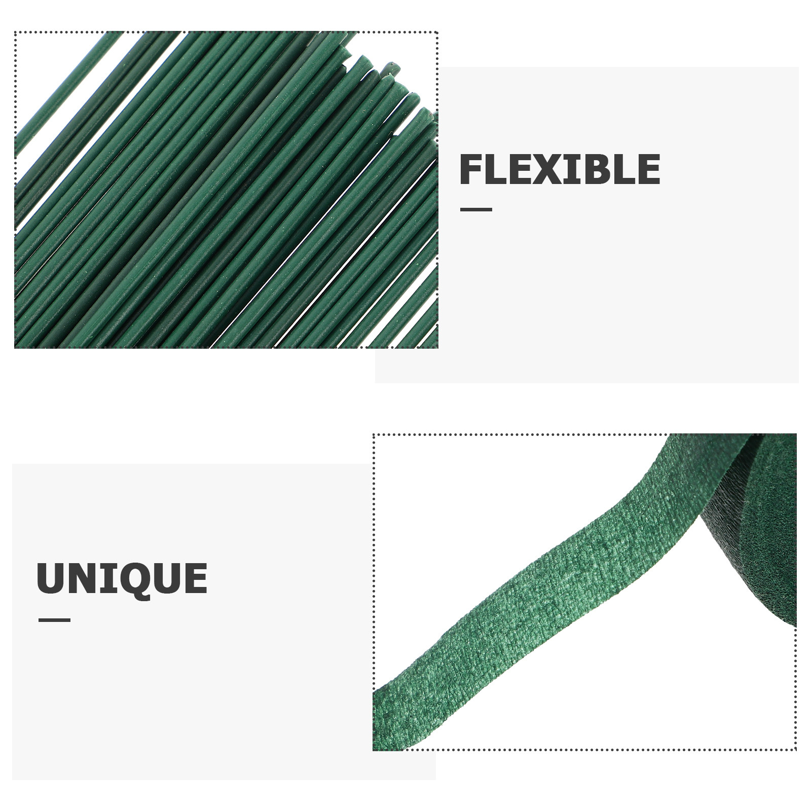 1Set Green Floral Wire Stems w - مراجعة Wire Stem Florist وسعره