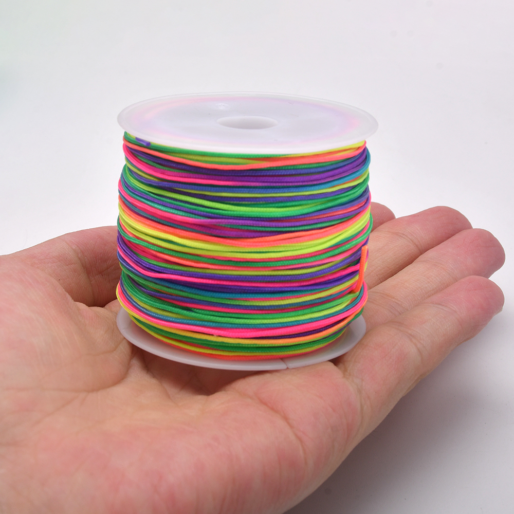 50Yds 0.8mm Crafts Nylon Cord  - مراجعة Ribbon Wired Satin وسعره