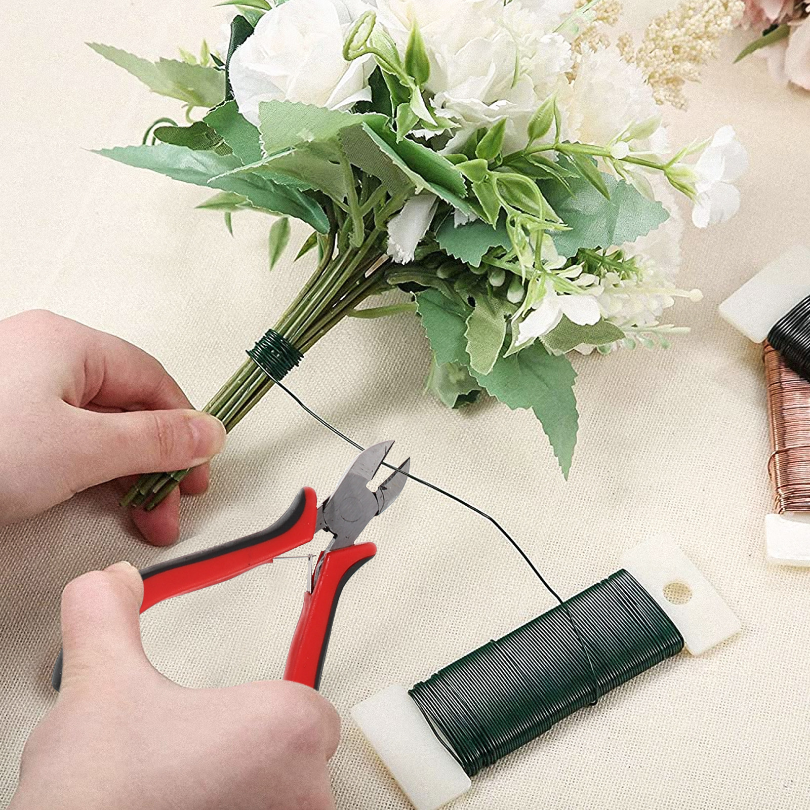 1Set Flower Arrangement Tools  - مراجعة Wire Stem Florist وسعره