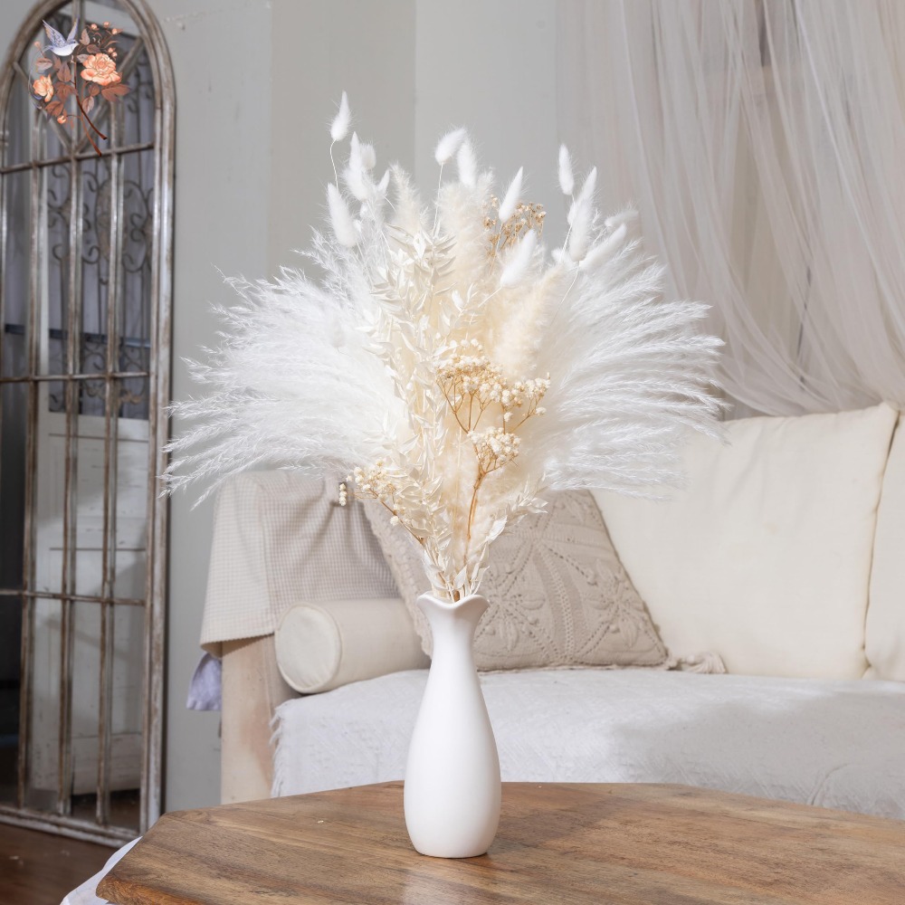 40pcs White Natural Dried Flow - مراجعة Baby Breath Dried وسعره