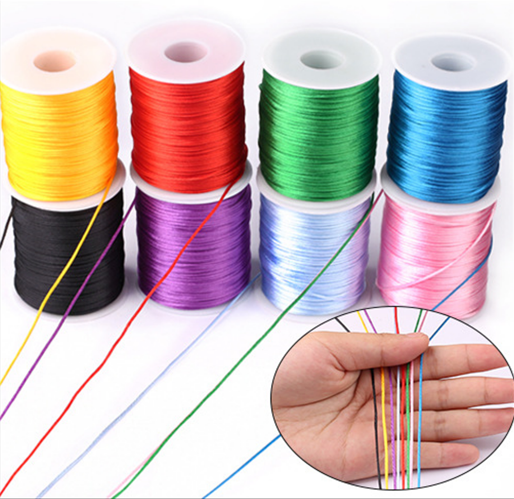 1mm Rope  50meters/roll Satin  - مراجعة Ribbon Wired Satin وسعره