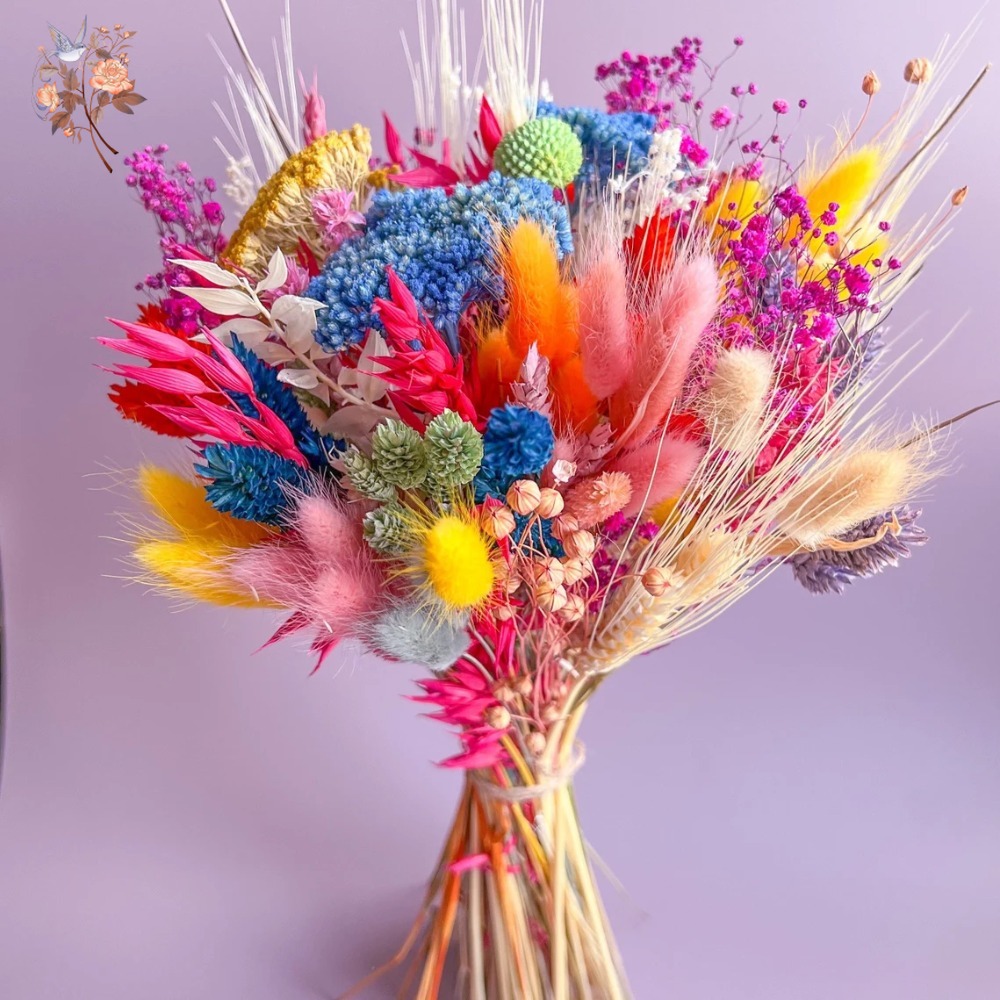 Colorful Dried Flowers Wedding - مراجعة Baby Breath Dried وسعره