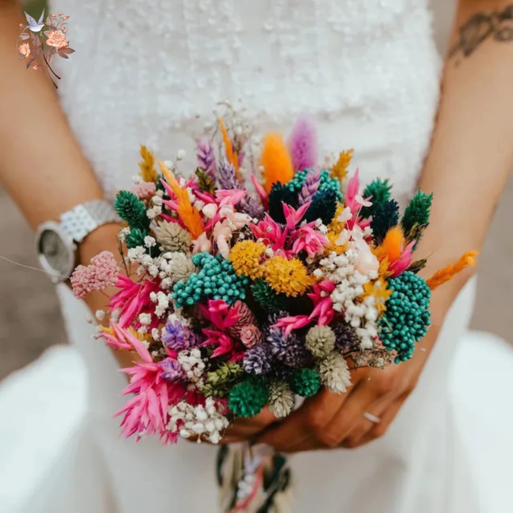 Colorful Dried Flowers Wedding - مراجعة Baby Breath Dried وسعره