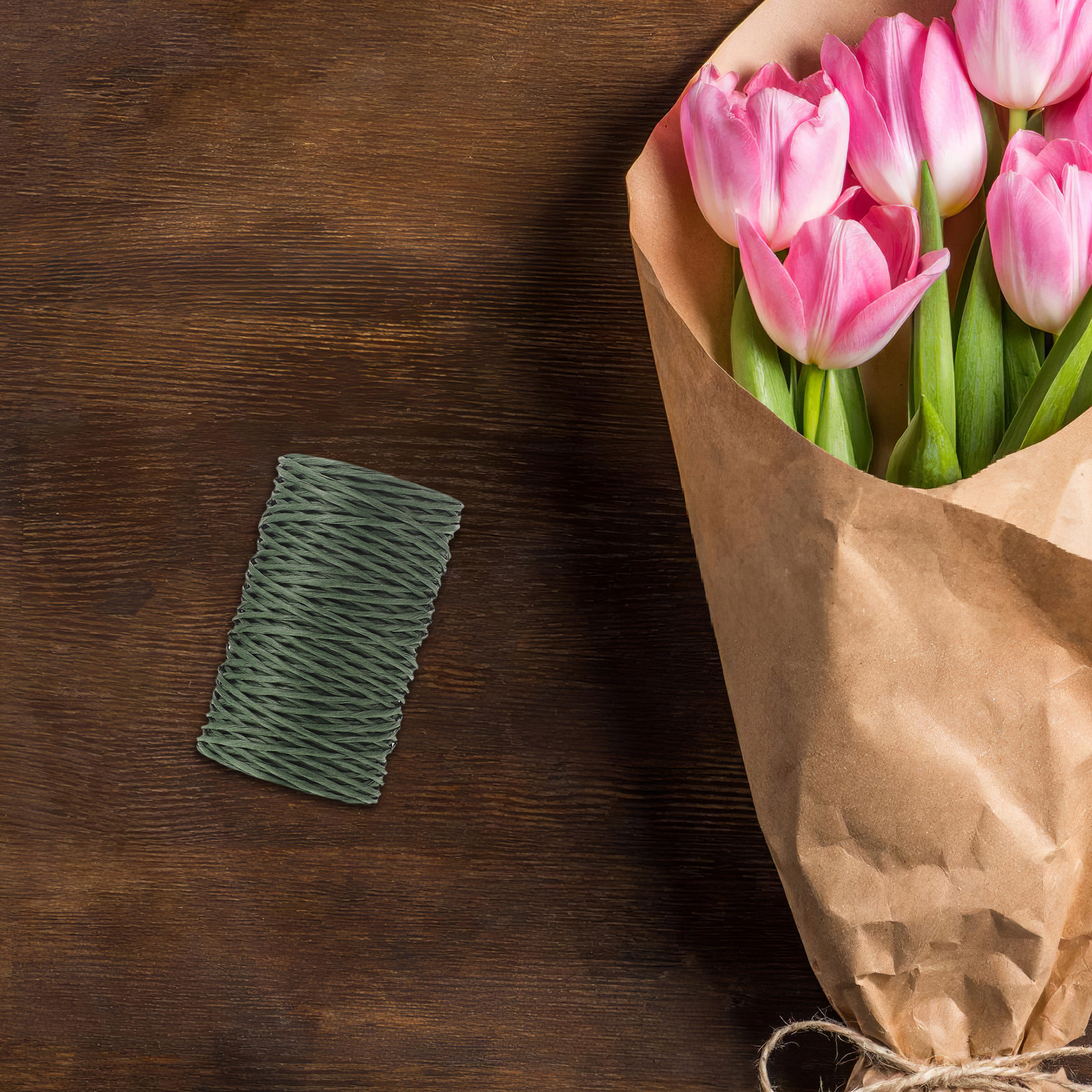 2 Rolls Paper Covered Wire for - مراجعة Wire Stem Florist وسعره