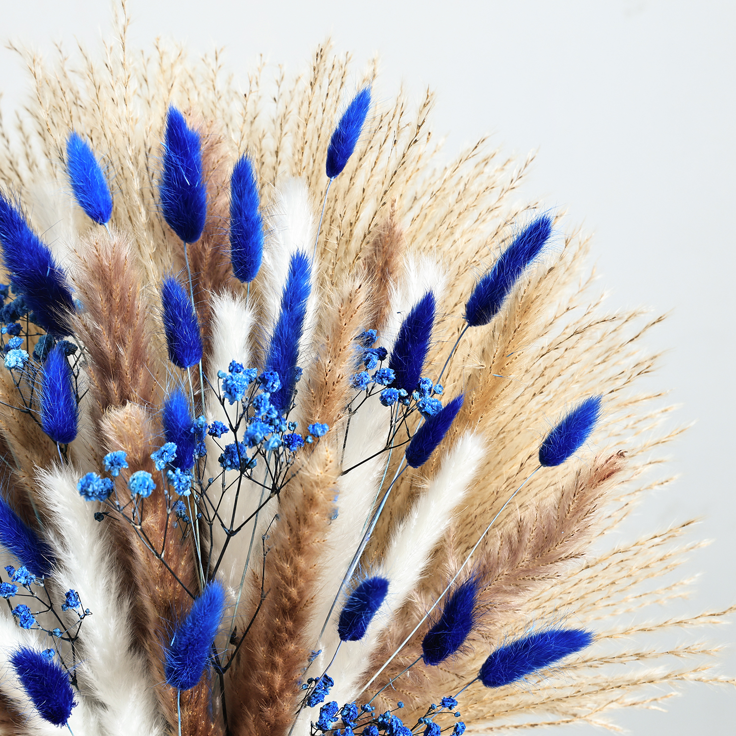 70pcs Blue Pampas Artificial D - مراجعة Baby Breath Dried وسعره