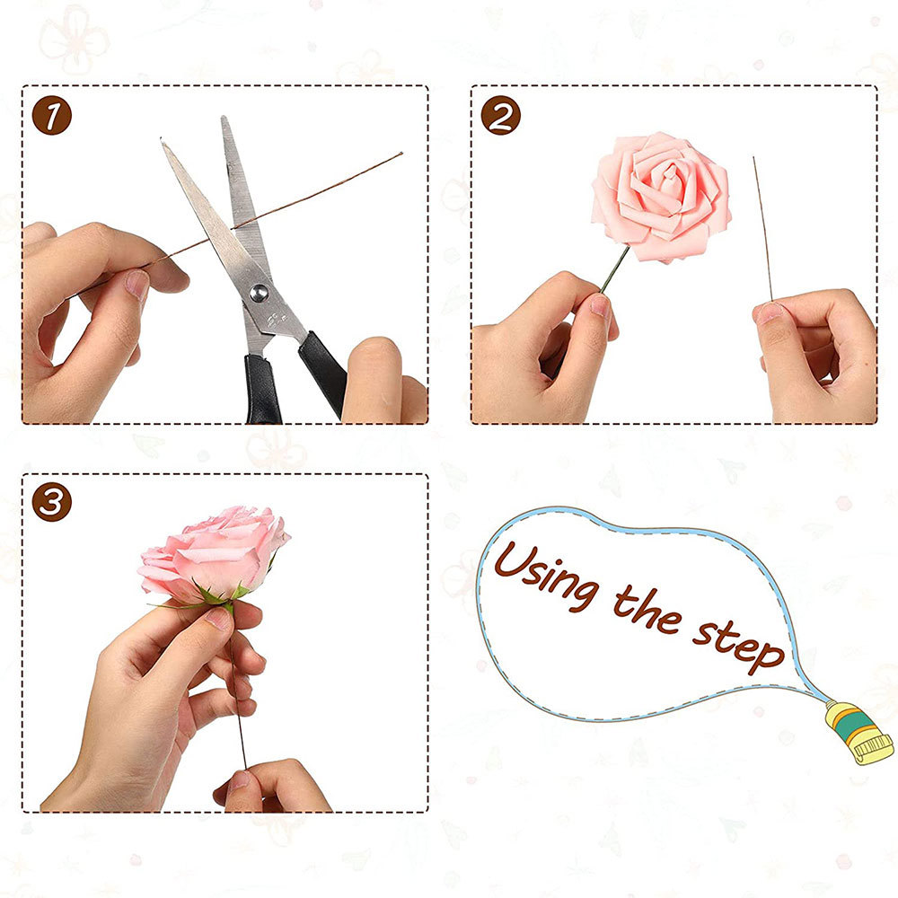 50pcs/lot 26# 0.45mm Floral St - مراجعة Wire Stem Florist وسعره