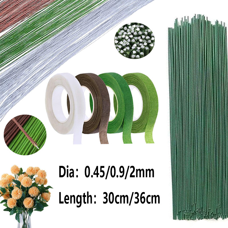 22/20 Gauge LightGreen Floral  - مراجعة Wire Stem Florist وسعره