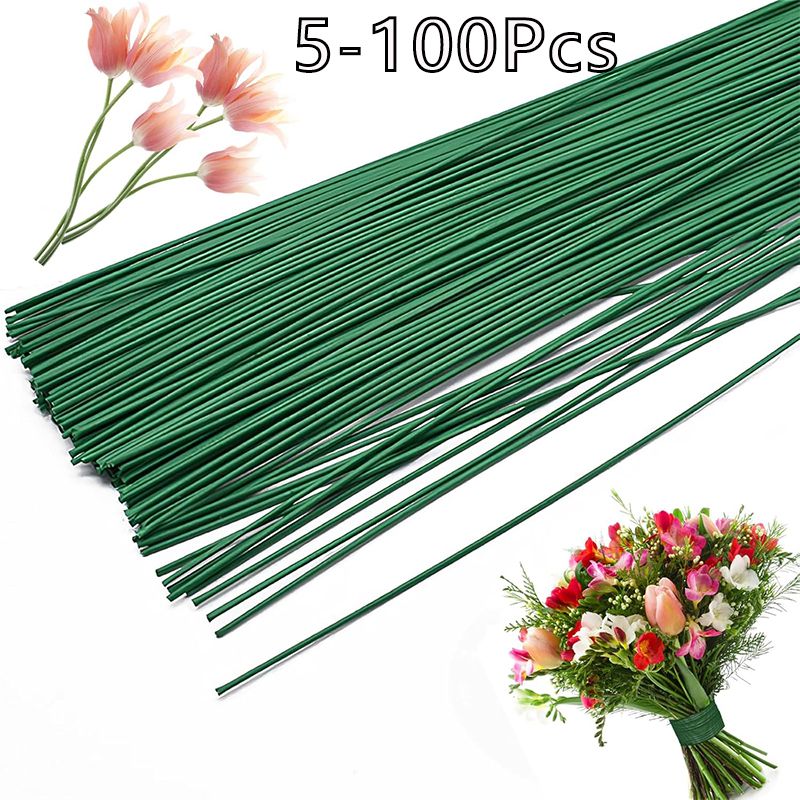 5-100Pcs Mini Green Floral Wir - مراجعة Wire Stem Florist وسعره