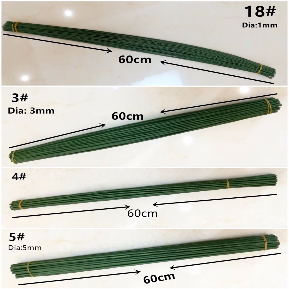 1mm 2/3/4/5mm 40/60cm Dark Gre - مراجعة Wire Stem Florist وسعره