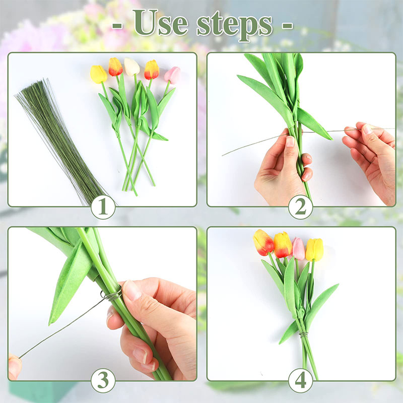 100Pcs Floral Wire High Qualit - مراجعة Wire Stem Florist وسعره