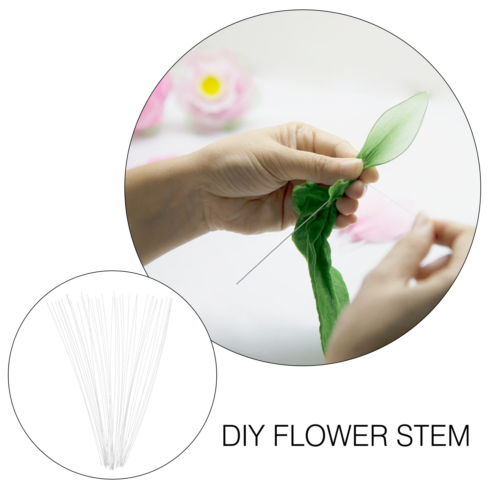 40Pcs Iron Wire Floral Stems S - مراجعة Wire Stem Florist وسعره